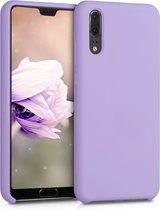 kwmobile telefoonhoesje voor Huawei P20 - Hoesje met siliconen coating - Smartphone case in lavendel