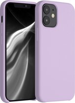 kwmobile telefoonhoesje voor Apple iPhone 12 mini - Hoesje met siliconen coating - Smartphone case in mauve