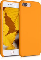 kwmobile telefoonhoesje voor Apple iPhone 7 Plus / iPhone 8 Plus - Hoesje met siliconen coating - Smartphone case in abrikoos