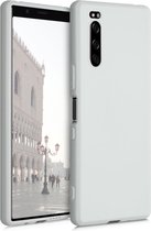 kwmobile telefoonhoesje voor Sony Xperia 5 - Hoesje voor smartphone - Back cover in mat lichtgrijs