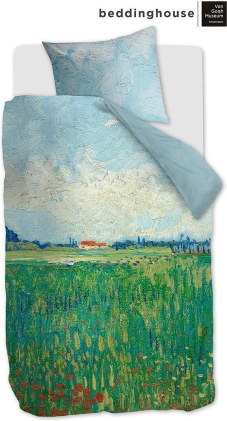 Beddinghouse x Van Gogh Museum Field with Poppies Housse de couette - Simple - 140x200 / 220 cm - Vert