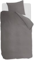 Ambiante Cotton Uni Dekbedovertrek - Eenpersoons - 140x200/220 cm - Grijs