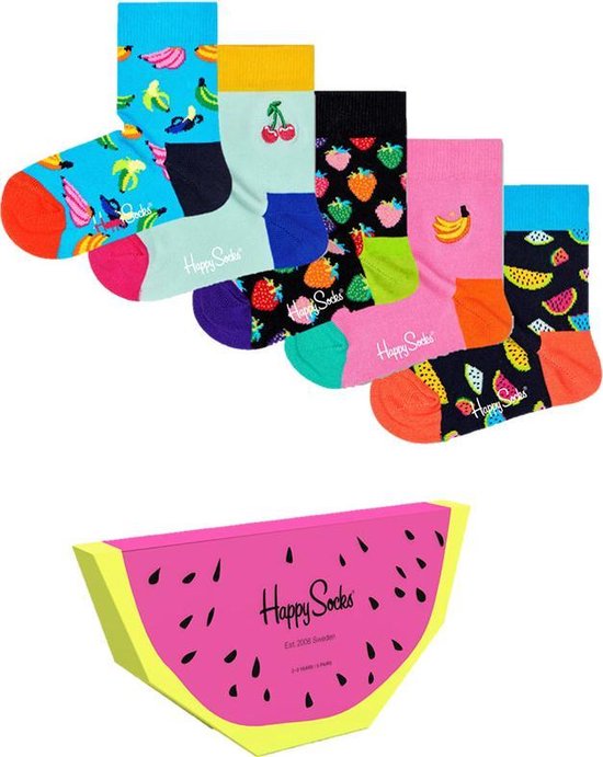 Happy Socks Kids Fruits Giftbox - Maat 0-12M - Happy Socks