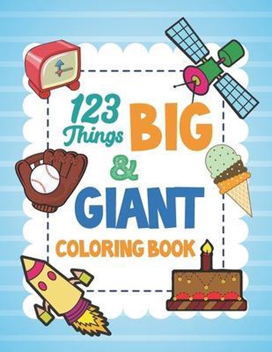 123 Things Big & Giant Coloring Book - cover
