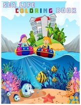 Sea Life Coloring Book: sea life coloring book large for kids
