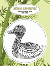 Adult Coloring Book Animal and Nature - Easy Level