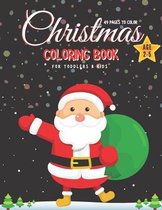 Christmas Coloring Book for Toddlers & Kids Ages 2-5, 49 Pages to Color