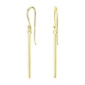 Joy|S - Zilveren Bar/ Staaf 1 x 20 mm oorbellen - oorhangers - 14k goudplating