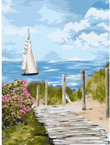WIZARDI schilderen op nummer - A136 Road to the sea 40*50