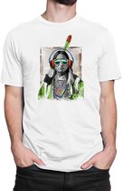 Native beats - T-shirt - Heren - Maat XL - Wit