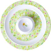 Rice | Melamine Eierdop | Groen met Lente Bloemen