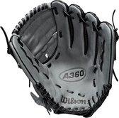 Wilson - Honkbal - MLB - Honkbalhandschoen - A360 - Jeugd - Zwart/Grijs - 12 inch
