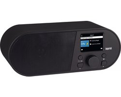 Imperial i105 internetradio (WLAN, mediaspeler, USB, DLNA, kleurendisplay, wekker, app-besturing) zwart