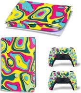 Sony PS5 Digital Edition Console Skins - Artboard Geel / Roze (Let op, alleen geschikt voor PlayStation 5 Digital Edition - zie productafbeelding)