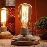 Retro Lights 3 x Vintage Kooldraad Edison Lamp Mooi Design Gold L Bol vorm- E27 60W 2200k Warm Wit ST64