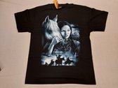 Rock Eagle Shirt: Native American / Indiaan vrouw met paard (XXLarge)