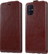 Shieldcase Samsung Galaxy M51 Flip case - bruin leer