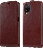 Shieldcase telefoonhoesje geschikt voor Samsung Galaxy A12 flip case - bruin leer