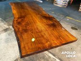 Donkere Essen Epoxy gespiegelde eettafel