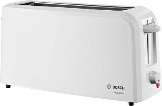 Omgaan Document piano Bosch TAT3A001 CompactClass - Lange Broodrooster - Wit | bol.com
