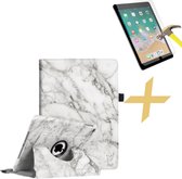 iCall - Apple iPad Air 10.5 (2019) / Pro 10.5 (2017) Hoes + Screenprotector  - Book Case 360 Graden Draaibare Cover - Marmer