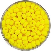 9384-054 Rocailles geel mat 4.5mm