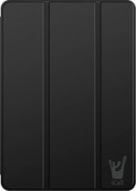 Hoes geschikt voor Lenovo Tab 10 (10 inch) - Book Case Tri-Fold Zwart Hoesje - Cover van iCall