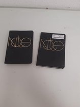 Luxe notitieboekjes met blancovellen Zwarte cover- 2 stuks