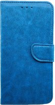 iPhone 12 Pro Max  Leren Wallet Hoesje Apple iPhone 12 Pro Max   - Blauw - 3 Pasjes - Leer - Geschikt voor iPhone 12 Pro Max  - Hoesje | Wallet | Bookcase | Cover | iPhone 12 Pro Max  Hoesje 