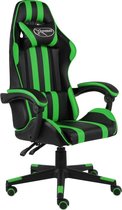 vidaXL Racestoel kunstleer zwart en groen