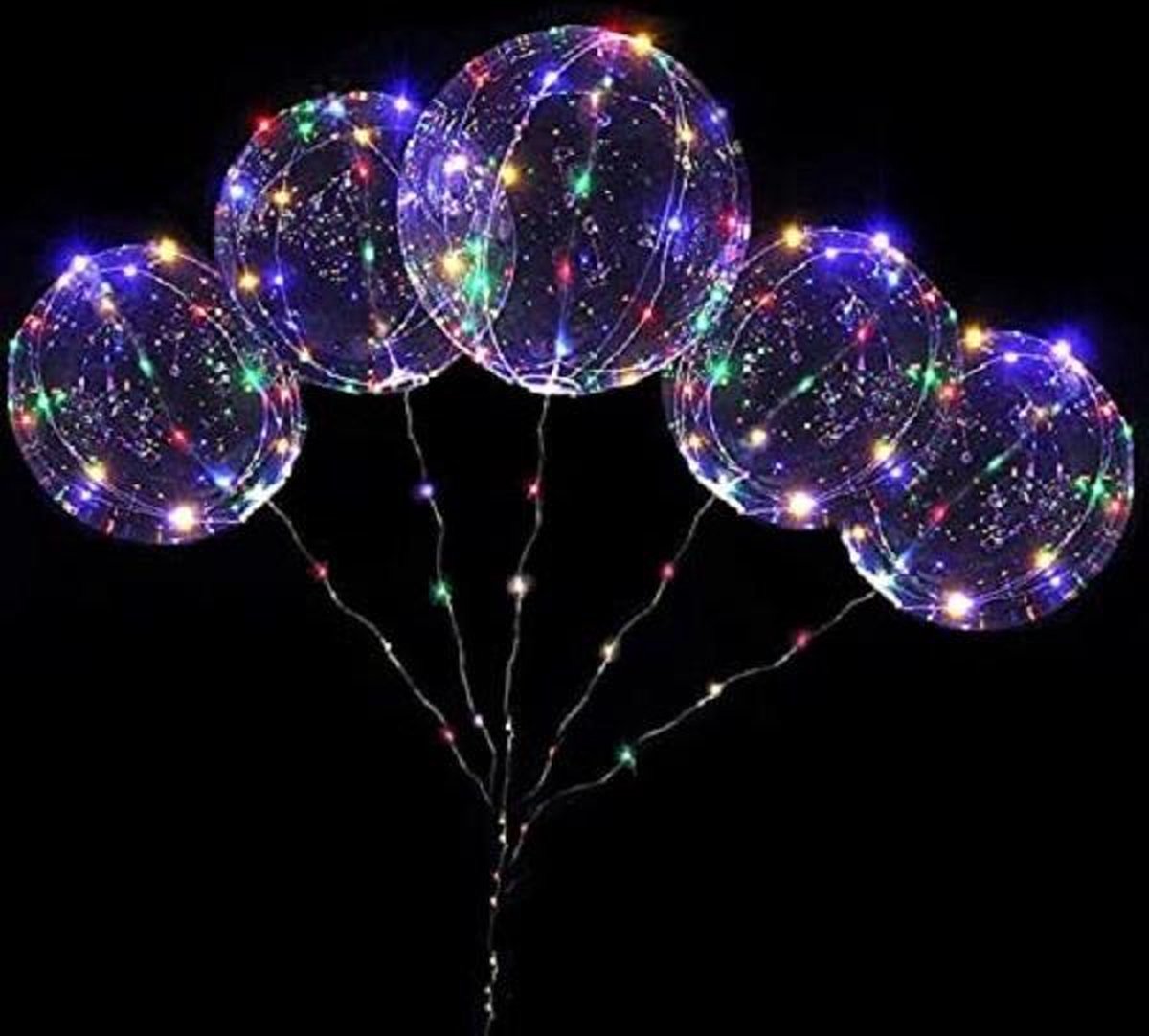 100 Pièces LED Balloon Lumière, Mini Ronde Ballons LED Lumière