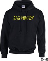 Hoodie | Karakter | Eigenwijs | 01 - M, fluor yellow