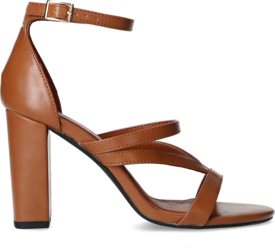 Sacha - Dames - Bruine sandalen met hoge hak - Maat 41 | bol.com