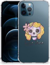 Shockproof Case iPhone 12 | 12 Pro Telefoonhoesje  met doorzichtige rand Boho Skull