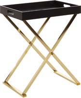 Table d'appoint - Table pliante - Plateau - Design - Bois - Or - 41x32x61 cm