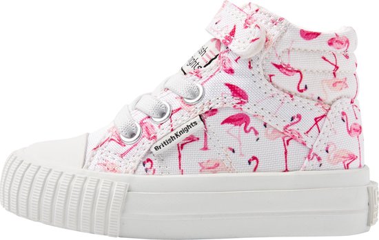 Baby meisjes sneakers hoog - Wit flamingo - maat | bol.com