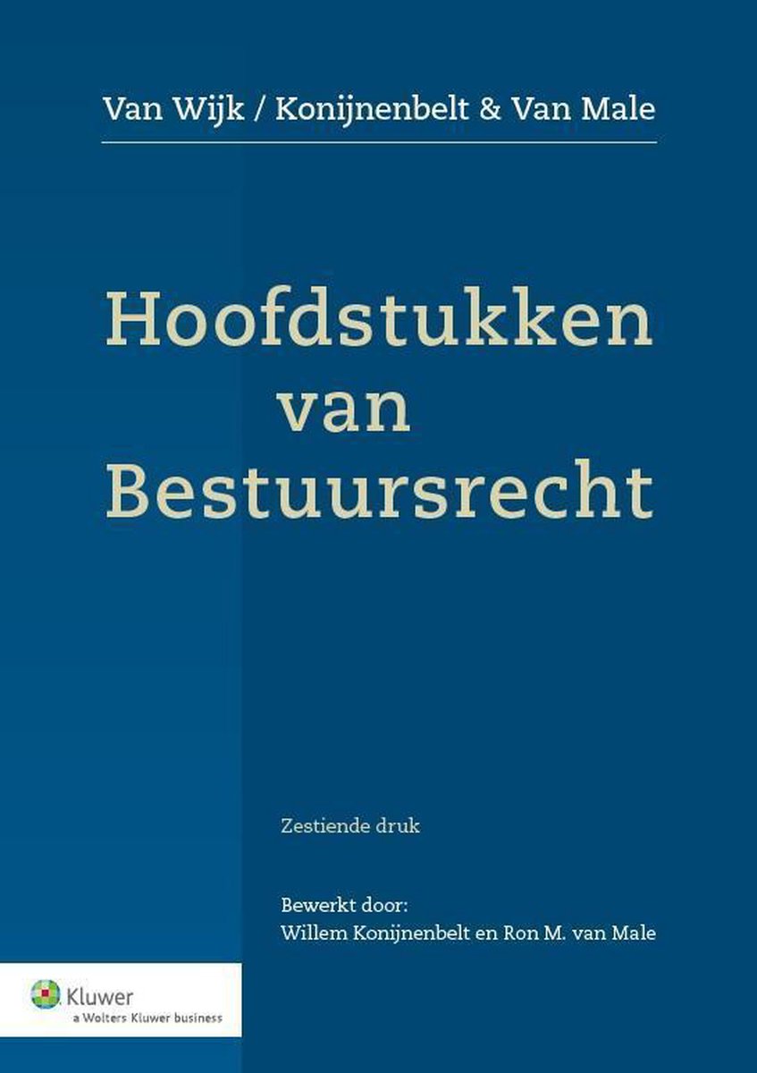 Hoofdstukken van bestuursrecht 9789013119404 W. Konijnenbelt Boeken bol