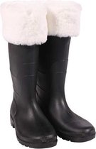 Witbaard Kerstlaarzen Deluxe Rubber/imitatiebont Zwart/wit Mt 46