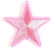 Ster Sterretje Strijk Embleem Patch Roze 4.2 cm / 4.2 cm / Roze