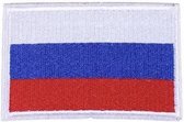 Rusland Vlag Strijk Embleem 8 x 5,3 cm