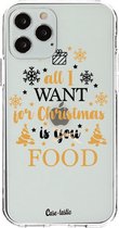 Casetastic Apple iPhone 12 / iPhone 12 Pro Hoesje - Softcover Hoesje met Design - All I Want For Christmas Is Food Print