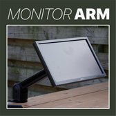 Monitor arm Zwart | Tot 7kg | Monitor beugel | Monitor standaard | 360º graden draaibaar | hoogte en diepte verstelbaar | monitor arm voor bureaus en tafels | beeldscherm standaard