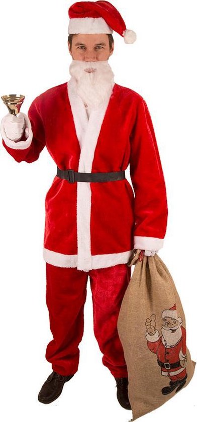 G Ondoorzichtig Zuiver Kerstmanpak in pluche - goedkoop - met baard en handschoenen | bol.com