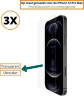 Fooniq Screenprotector Transparant 3x - Geschikt Voor Apple iPhone 12 Pro Max
