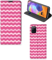 GSM Hoesje ontwerpen Geschikt voor Samsung Galaxy A31 Fotohoesje Waves Pink