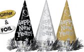 Happy New Year Hoedjes 22cm 12st