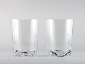 2 Verres à limonade / Water WAVE 11 cm de haut 350 ml Dutch Design Maarten Baptist Verre en cristal sans plomb