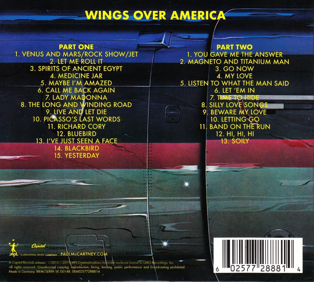 Wings Over America, Paul & Wings Mccartney CD (album) Muziek