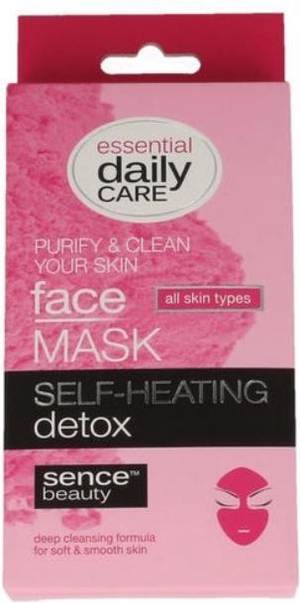 Face Mask - SenceBeauty Gezichtsmasker Detox - Masker - Self - heating Detox  - Set van 2 | bol.com