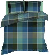 Romanette Maxell - Flanel - Dekbedovertrek - Tweepersoons - 200x200/220 cm - Marine/Groen